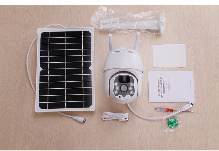 2MP Wireless Video Outdoor IP Security PTZ Wifi Solar CCTV Camera